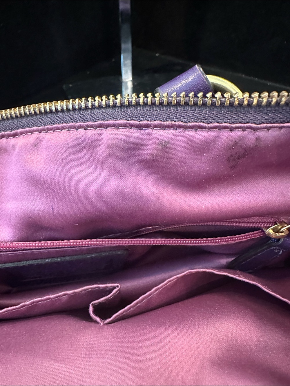 Coach Madison Sophia Purple Leather Satchel - Picture 9 of 13